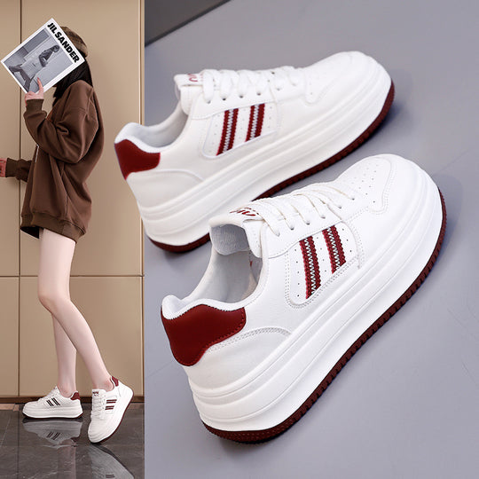 Damen Plattform Sneakers mit trendigem Design und stabiler Profilsohle EB