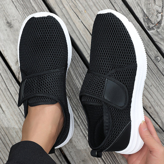 Damen Luftdurchlässige Freizeitschuhe mit flexiblem Klettverschluss EB