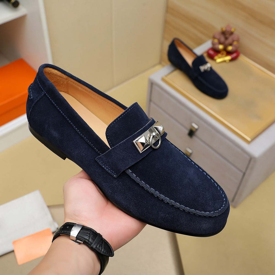 Damen Mokassin mit stilvollem Zierdetail und hochwertiger Wildleder-Oberfläche EB
