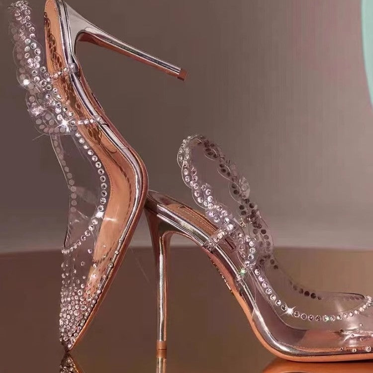 Damen High Heels mit funkelnden Strassdetails EB