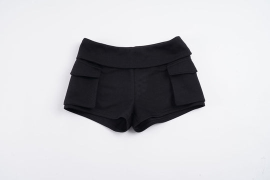 Damen Modische Shorts mit praktischen Taschen und hohem Bund EB