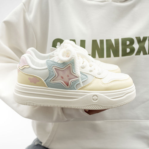 Damen Sneakers mit einzigartigem Sternendesign und bequemer Dämpfung EB