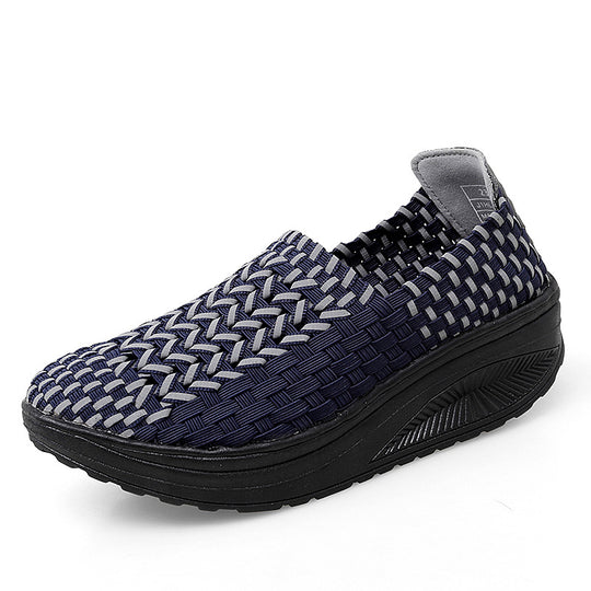 Damen Atmungsaktive Slip-On Sneakers mit flexiblem Obermaterial und dämpfender Sohle EB