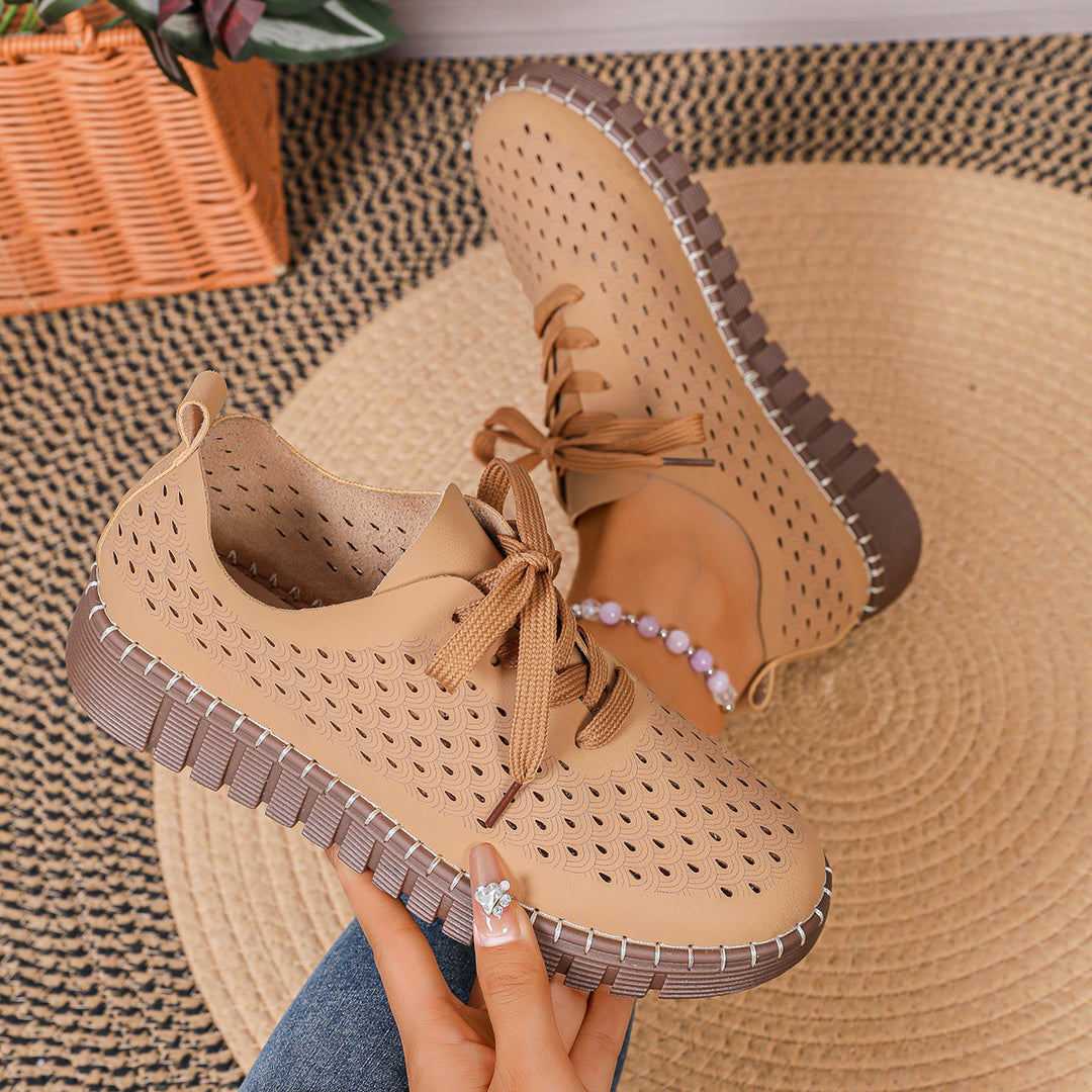 Damen Atmungsaktive Sneaker mit perforiertem Obermaterial und rutschfester Sohle EB
