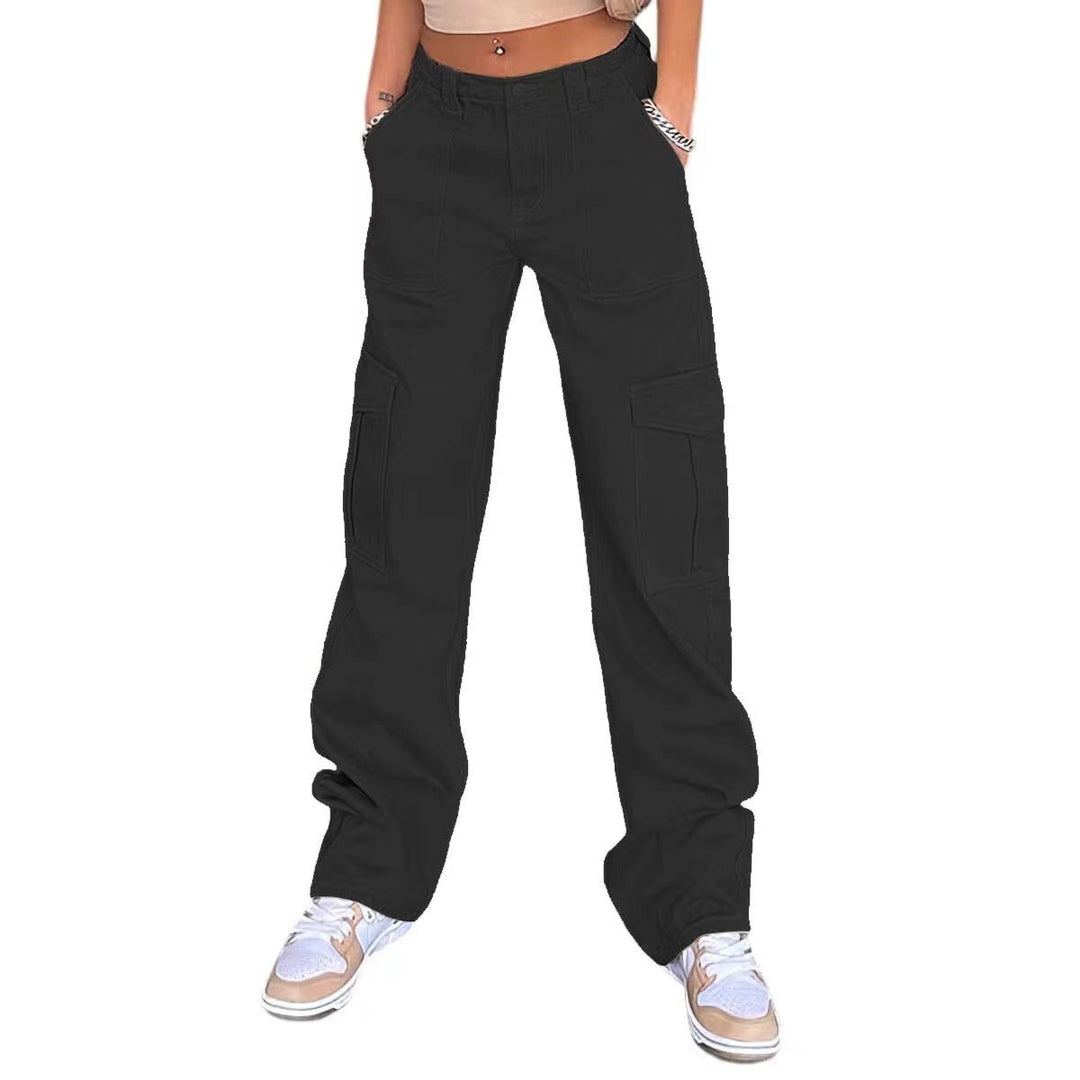 Damen Cargo-Hose mit praktischen Seitentaschen und weitem Schnitt EB