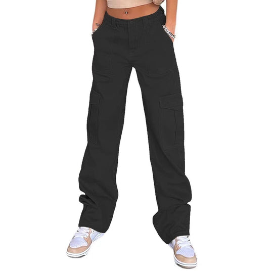 Damen Cargo-Hose mit praktischen Seitentaschen und weitem Schnitt EB
