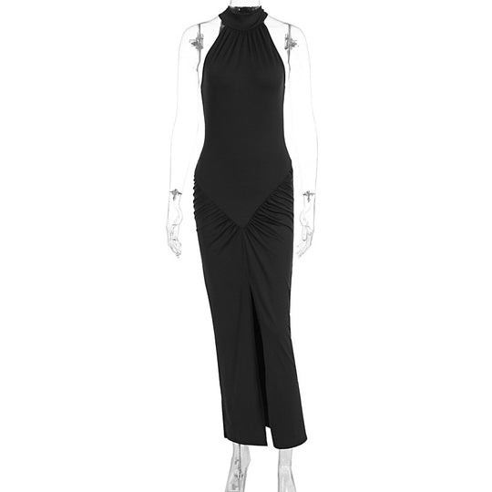 Damen Elegantes Wickelkleid mit hohem Schlitz und detailverliebt gerafftem Design EB