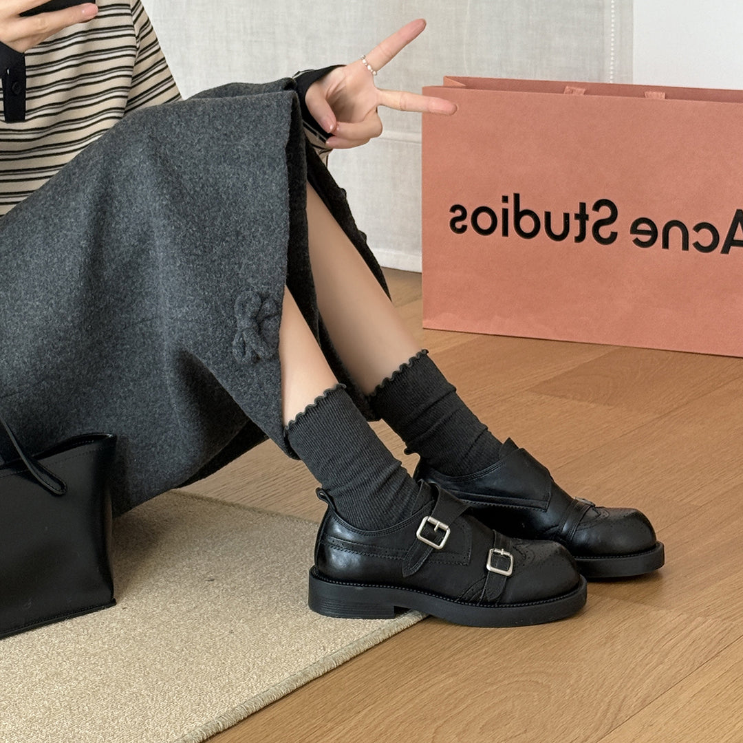 Damen Elegante Schnürstiefeletten mit modischer Schnallenverzierung EB