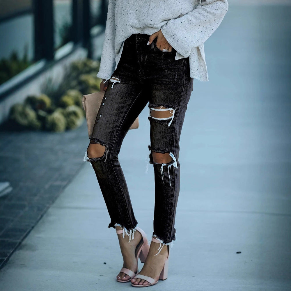Damen destroyed Jeans EB