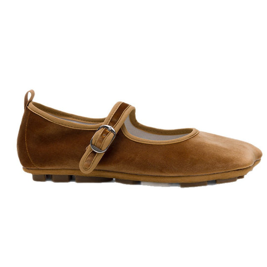 Damen Mokassin-Ballerinas mit verstellbarem Riemchen und rutschfester Sohle EB