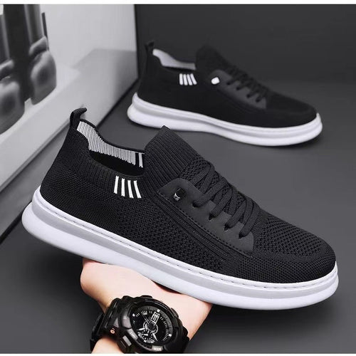 Damen Sportliche Sneakers mit atmungsaktiver Strickoberfläche und flexibler Sohle EB