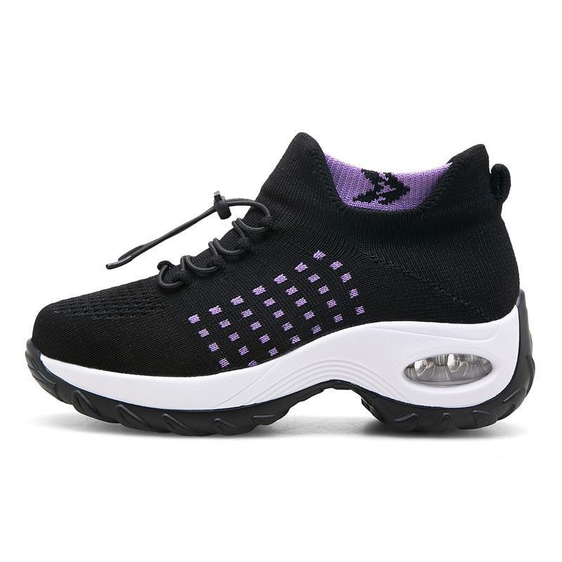 Damen Sportliche Strick-Sneaker mit dämpfendem Sohlenprofil EB