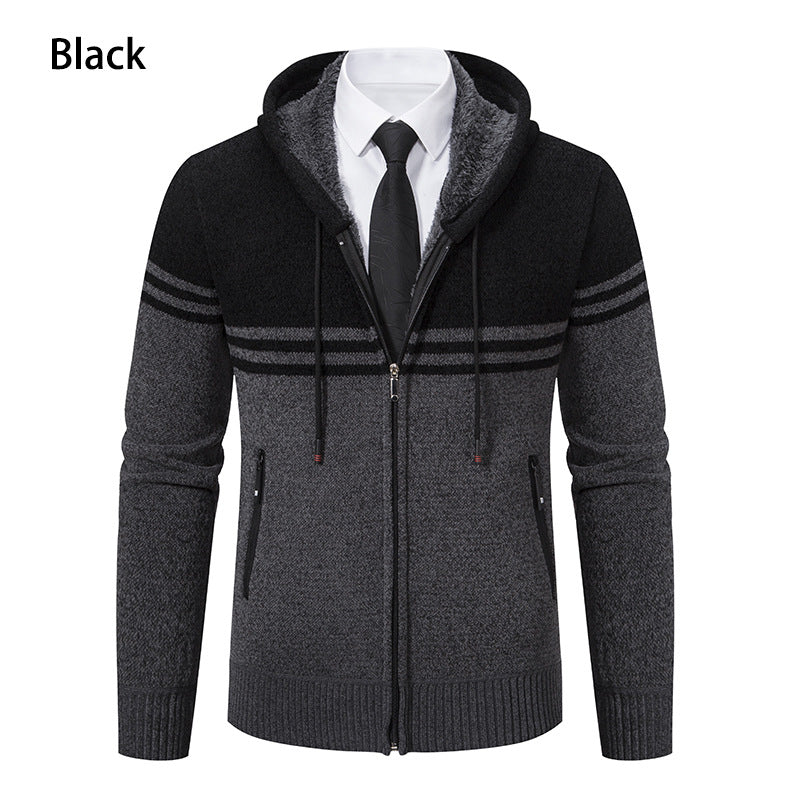 Herren modische Kapuzenjacke mit strukturiertem Design und Funktionen EB