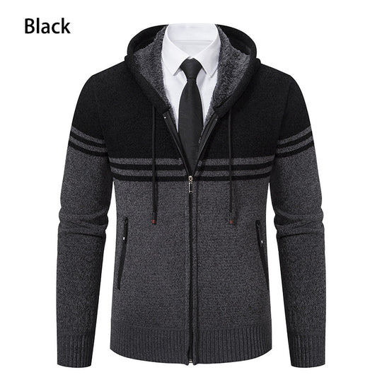 Herren modische Kapuzenjacke mit strukturiertem Design und Funktionen EB