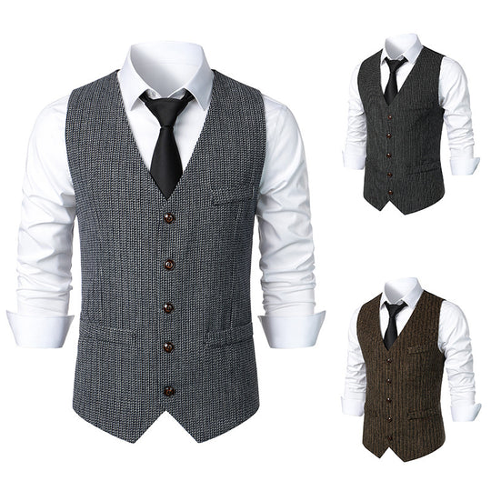 Herren elegante Steppweste mit modernem Schnitt und feinen Details EB