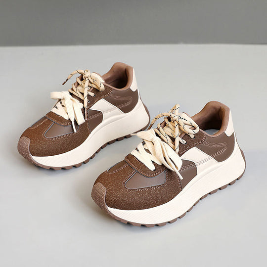 Damen Sportliche Plateau Sneakers mit atmungsaktiver Polsterung EB