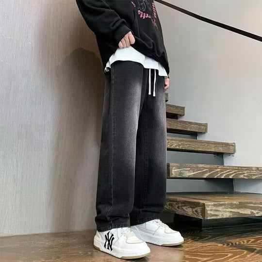 Herren lässige Weite Denim-Hose mit modernem Schnitt EB