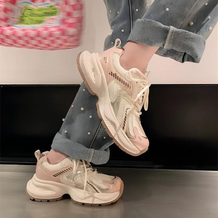 Damen Laufende Sneakers mit atmungsaktivem Mesh-Obermaterial und stabiler Dämpfung EB
