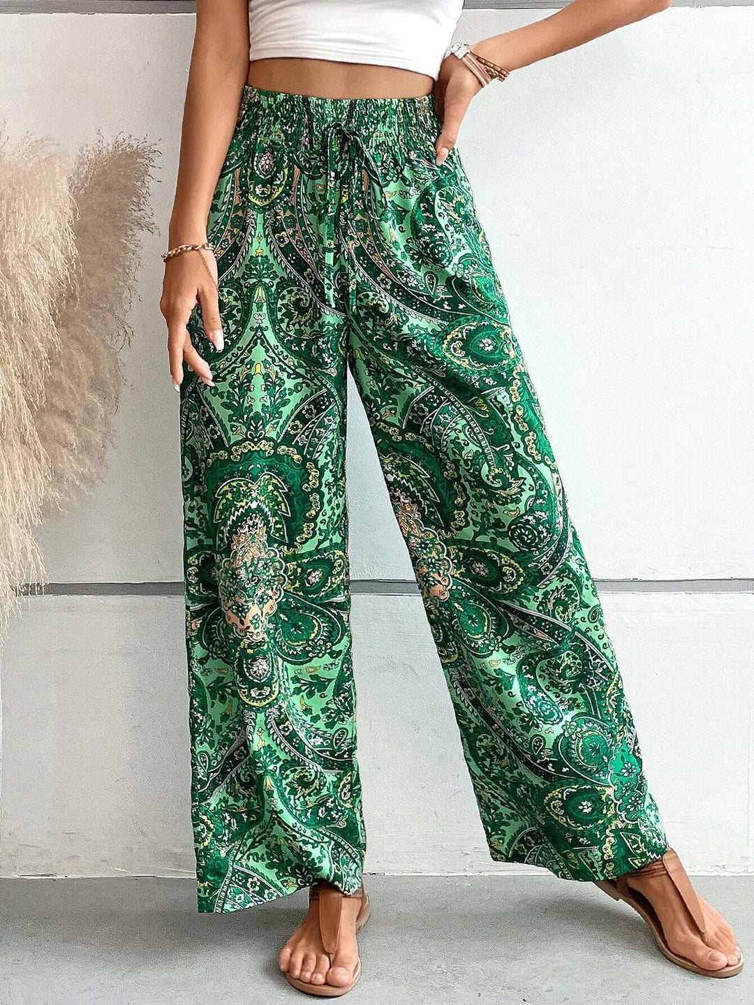 Damen Weite Palazzohose EB