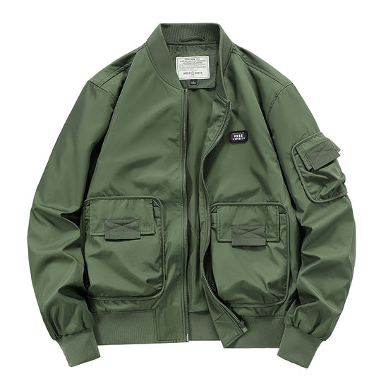 Men's  rugged multi-pocket nylon bomber jacket EB