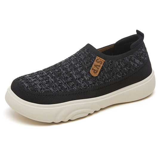 Damen Bequeme Slip-On Freizeitschuhe mit elastischem Obermaterial und rutschfester Sohle EB