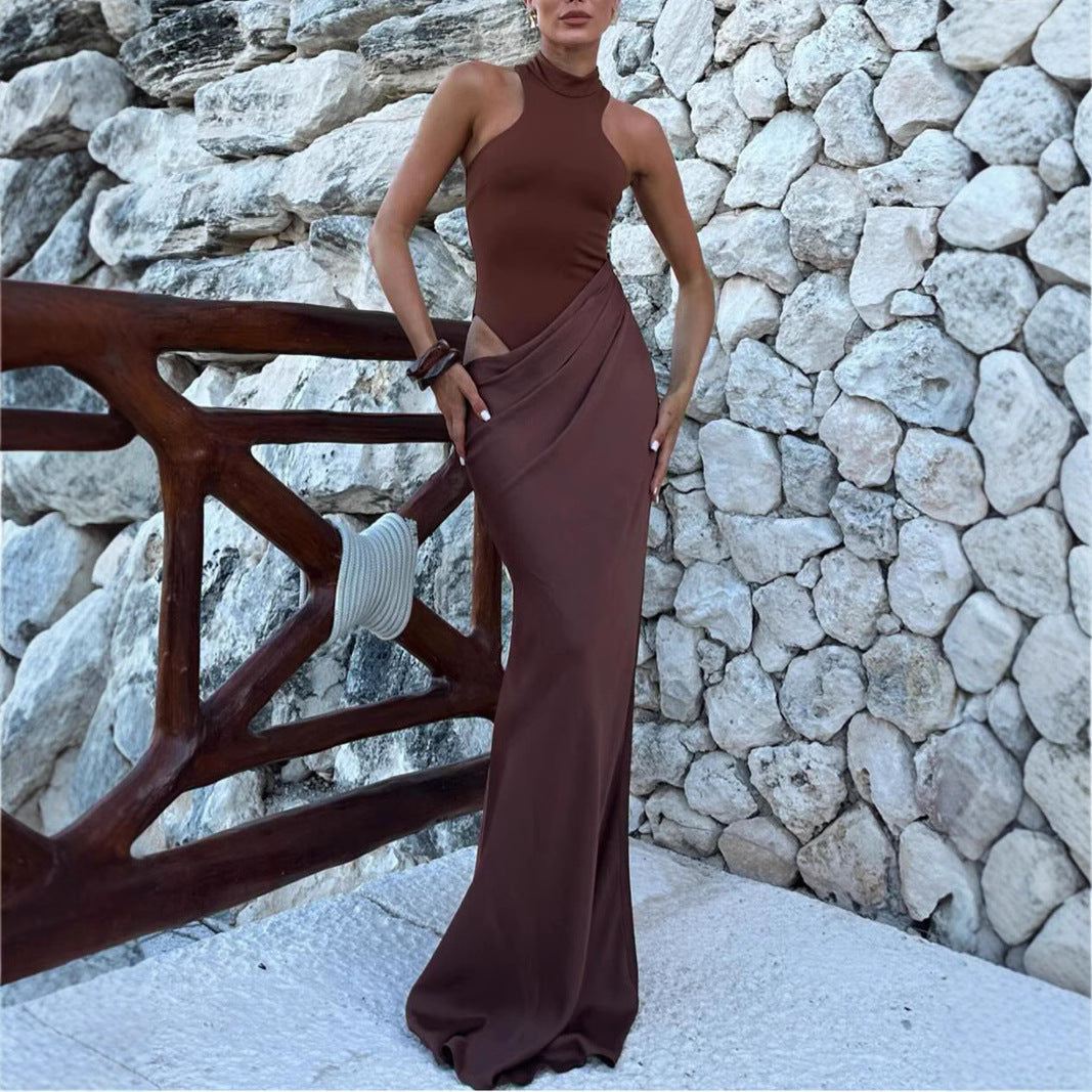 Damen Maxi-Kleid mit modischem Schnitt EB
