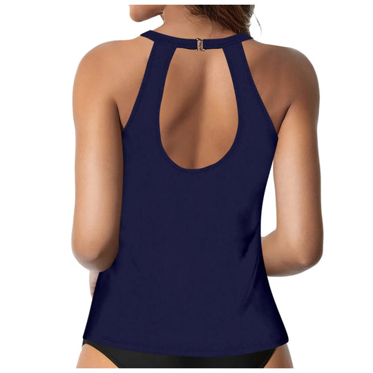 Damen Sportliches Tankini-Oberteil mit modischem Rückenausschnitt EB