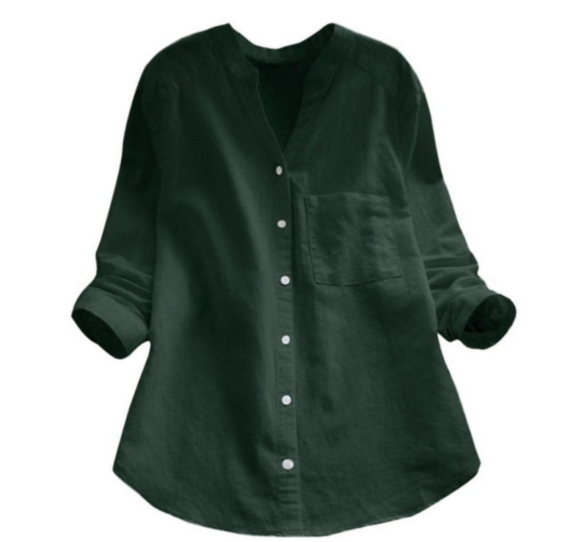 Damen Bluse mit eleganter Knopfleiste und moderner Passform EB