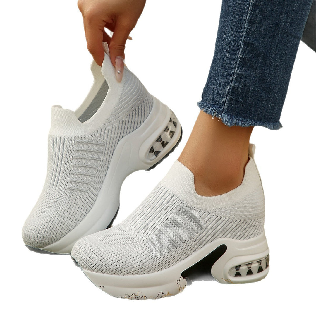 Damen Sneakers mit atmungsaktivem Strickoberteil und komfortabler Dämpfung EB