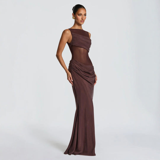 Damen Körperbetontes Abendkleid mit raffinierten Drapierungen EB
