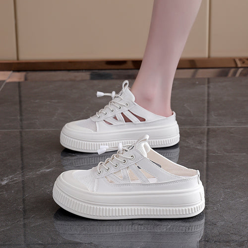 Damen modische Slip-On Sneakers mit atmungsaktivem Mesh und flexibler Sohle EB