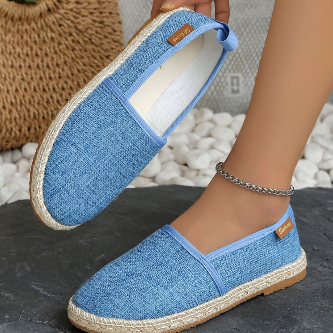Damen Espadrilles mit elastischem Obermaterial und komfortabler Sohle EB