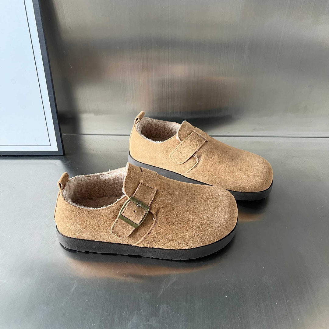 Damen gemütliche Clogs mit weichem Innenfutter und verstellbarem Riemen EB
