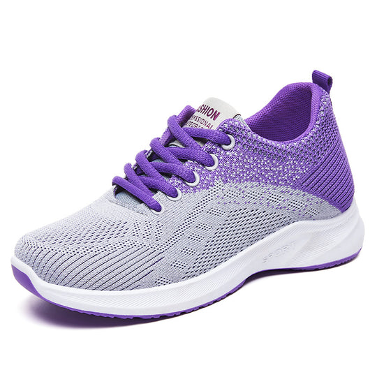 Damen Leichte und atmungsaktive Laufschuhe mit flexiblem Strickdesign EB
