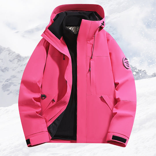 Herren mehrlagige Schneesportjacke mit atmungsaktiver Membran und verstellbarer Kapuze EB