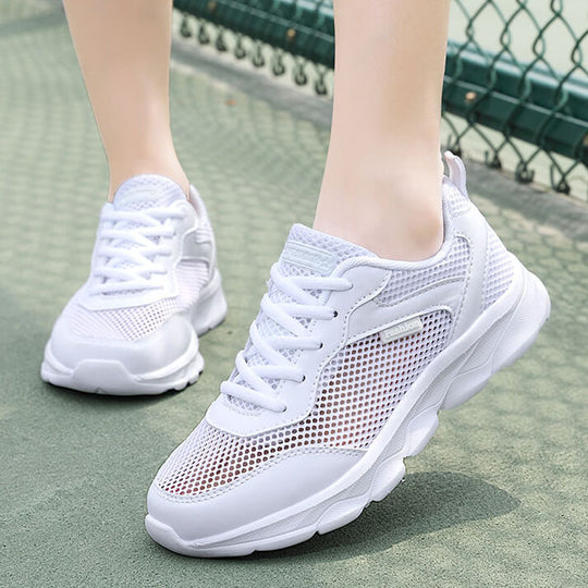 Damen Atmungsaktive Sneakers mit flexiblem Mesh-Obermaterial und Dämpfung EB