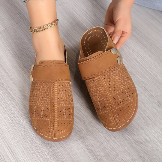 Damen Perforierte Komfort-Clogs mit Orthopädischer Einlegesohle EB