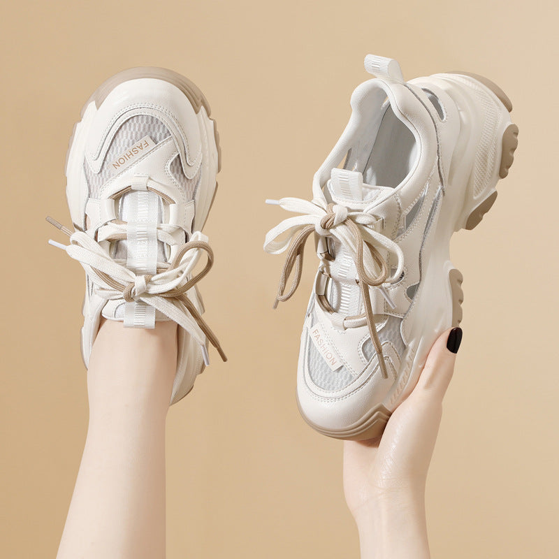 Damen Sportliche Chunky Sneakers mit atmungsaktiver Mesh-Oberfläche EB