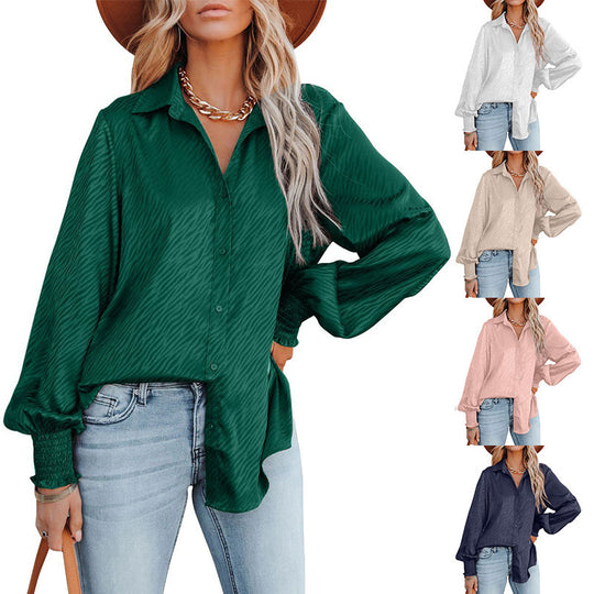 Damen Elegante Bluse mit Raffungen und lässigem Schnitt EB