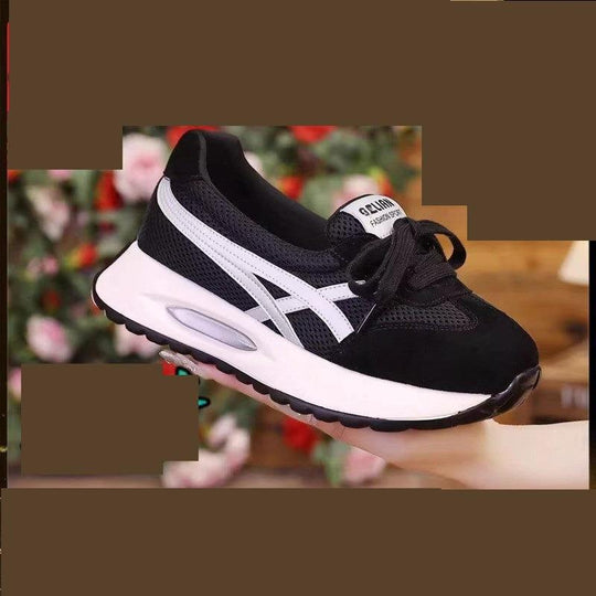 Damen Sportliche Sneaker mit atmungsaktiver Mesh-Oberfläche und gepolstertem Komfortfußbett EB