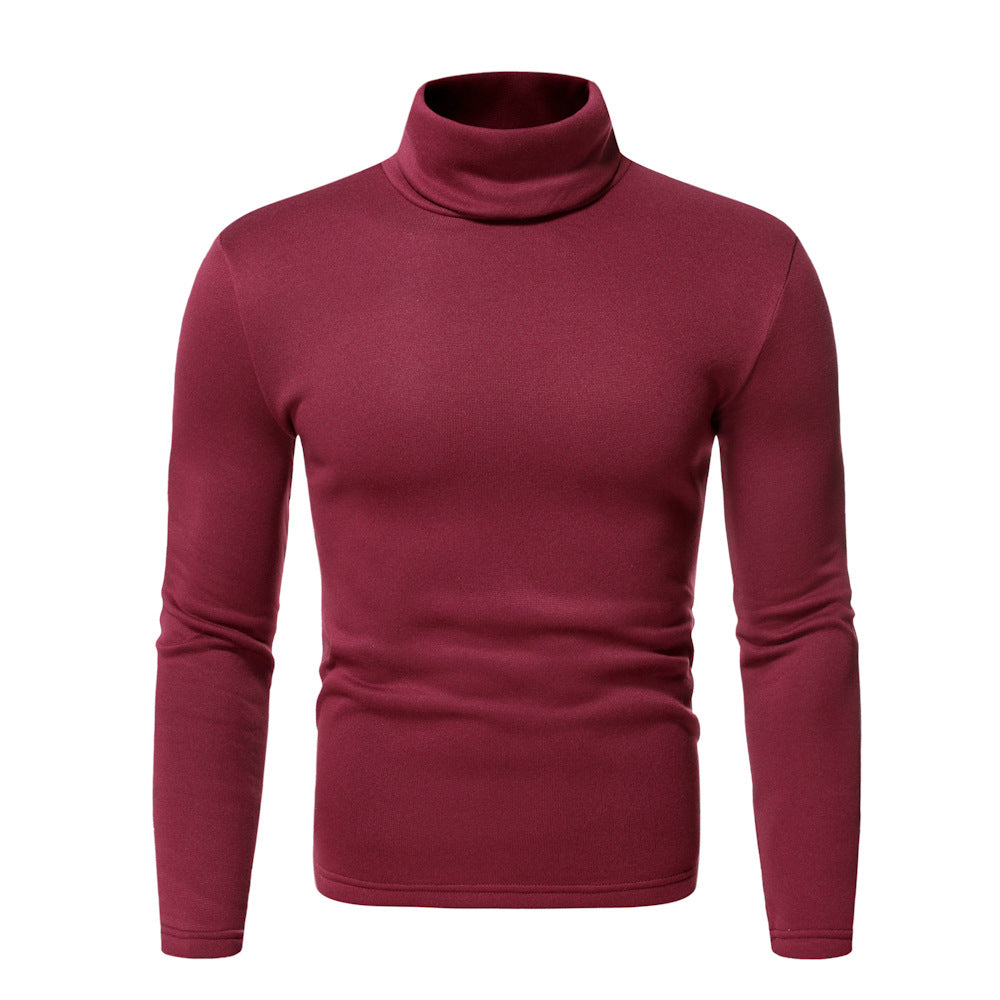 Herren Rollkragenpullover aus hochwertigem Baumwollmix mit figurbetontem Schnitt EB