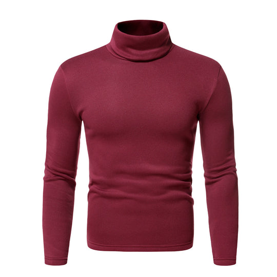 Herren Rollkragenpullover aus hochwertigem Baumwollmix mit figurbetontem Schnitt EB