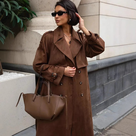 Damen Modische Kurzjacke im Biker-Stil mit grossem Kragen und Gürteldetail EB