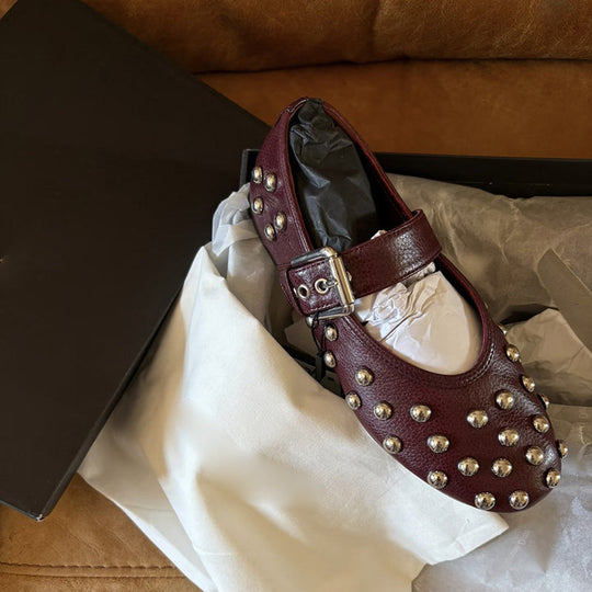 Damen Modische Ballerinas mit dekorativen Schmuckdetails EB