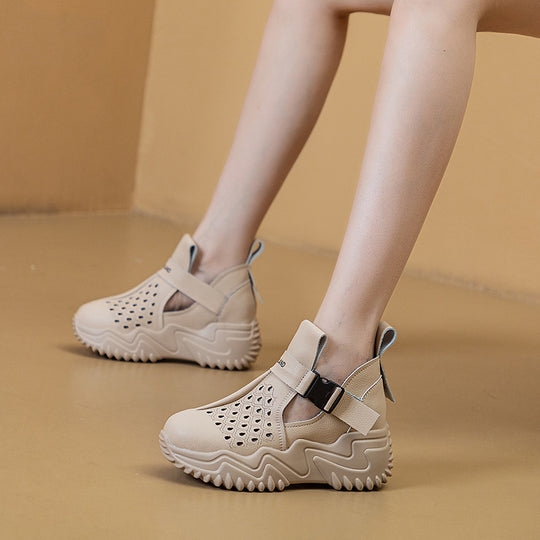 Damen Komfortable Sandalen mit luftigem Design und versenktem Riemen EB