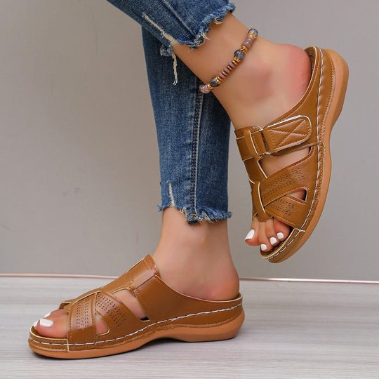Damen Komfort-Sandalen mit verstellbaren Riemen und atmungsaktiver Sohle EB