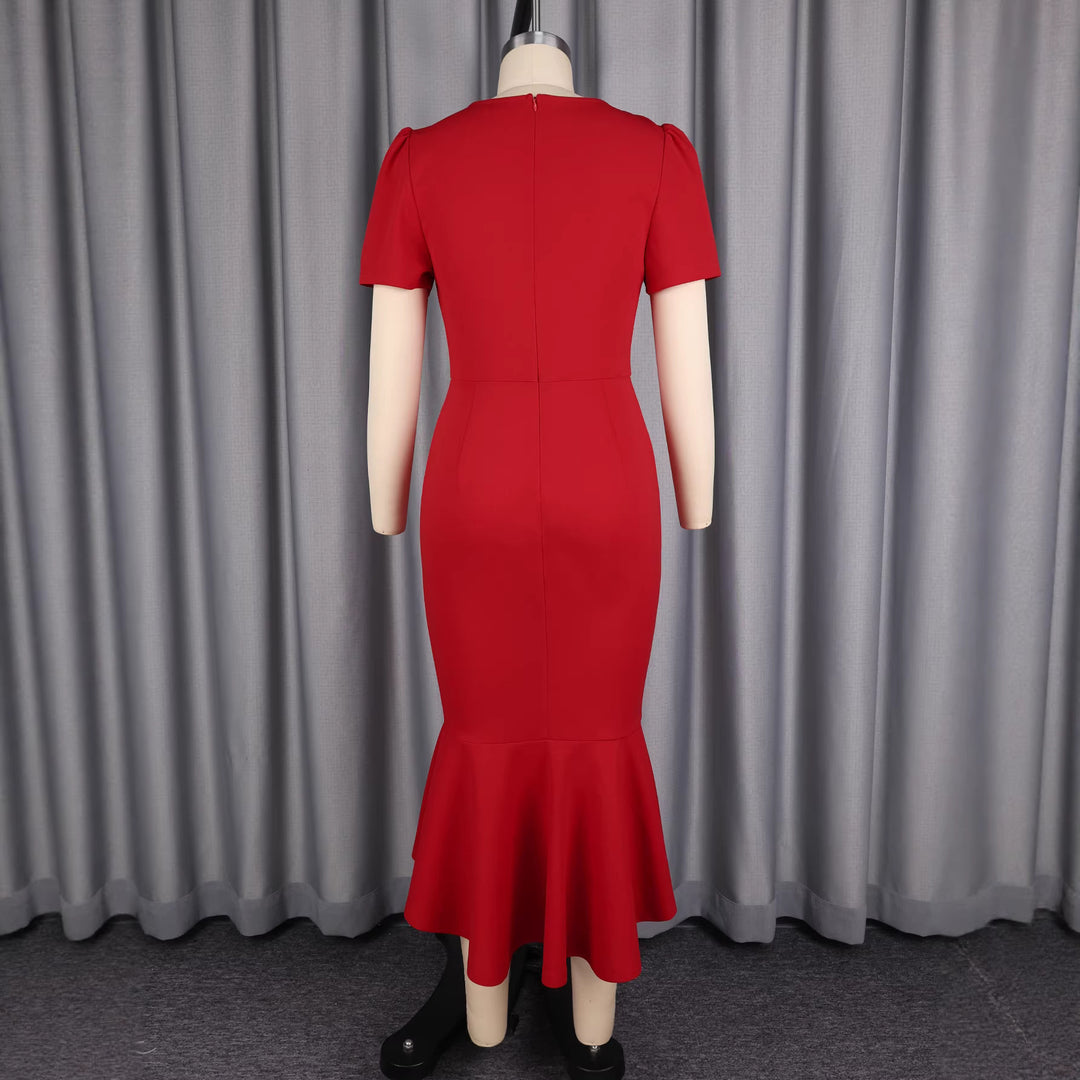 Damen Elegantes Kleid mit floralen Applikationen EB