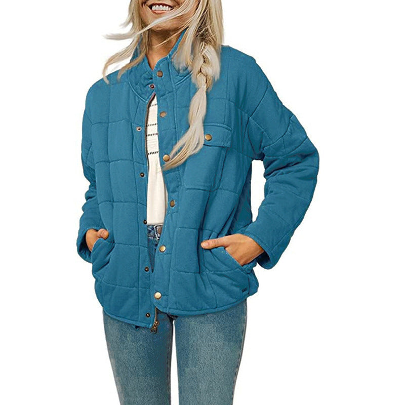 Damen Steppjacke mit dekorativem Knopf EB