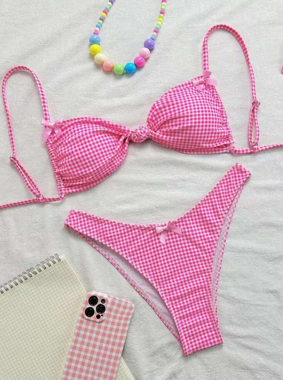 Damen Bikini-Set mit Rüschendetails und verstellbaren Trägern EB