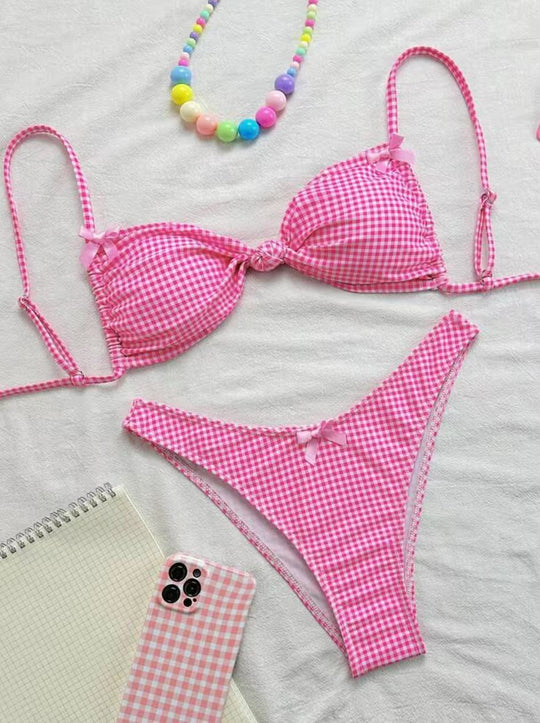 Damen Bikini-Set mit Rüschendetails und verstellbaren Trägern EB